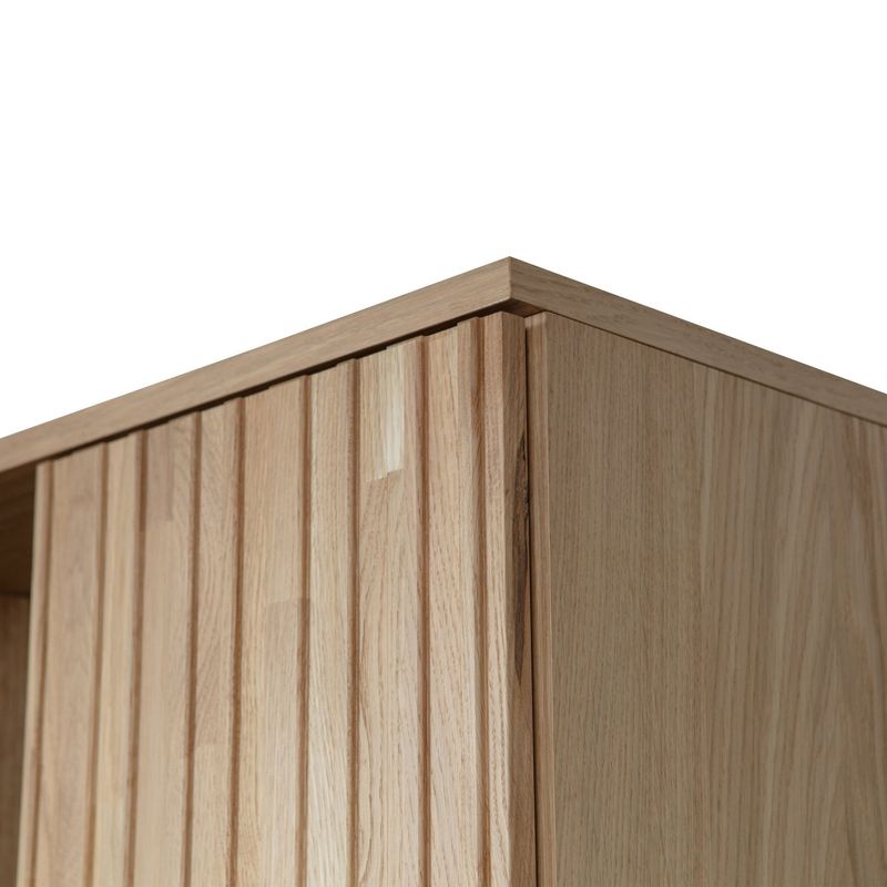 WOOOD New Gravure Högskåp med Låda i Naturlig Ek