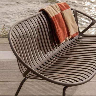 WOOOD Bruce Trädgårdsbänk 2-sits Polypropen/Metall Lila/Brun