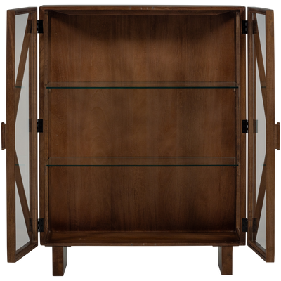 WOOOD KELLA Vitrinskåp i Mangoträ Brun