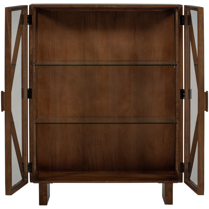 WOOOD KELLA Vitrinskåp i Mangoträ Brun