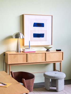 Hübsch Herringbone Konsolbord med Lådor Natur