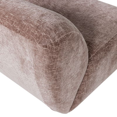 WOOOD NOMU Fåtölj - Craquele Sammet Ljusrosa