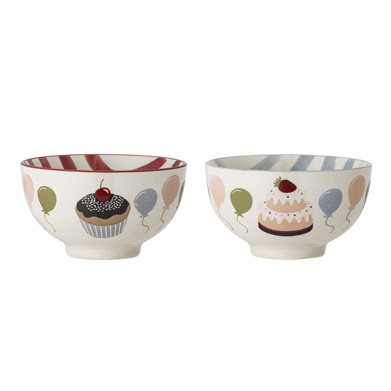 Bloomingville Mini Darby Skål, Röd, Stengods - 6-pack
