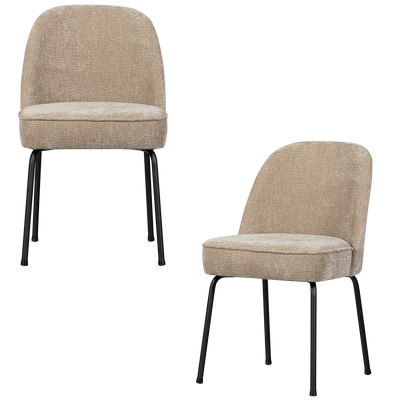 WOOOD Vogue Matstol 3D Chenille Sand, 2 st
