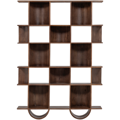 WOOOD Sinne Bokhylla Mangoträ Valnöt 180x130 cm