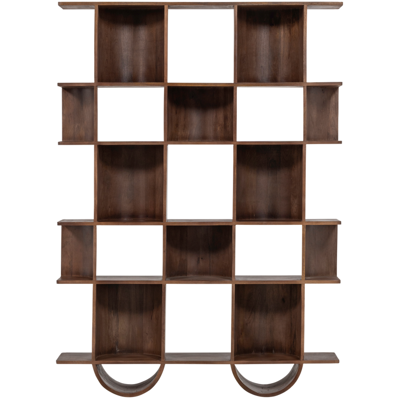 WOOOD Sinne Bokhylla Mangoträ Valnöt 180x130 cm