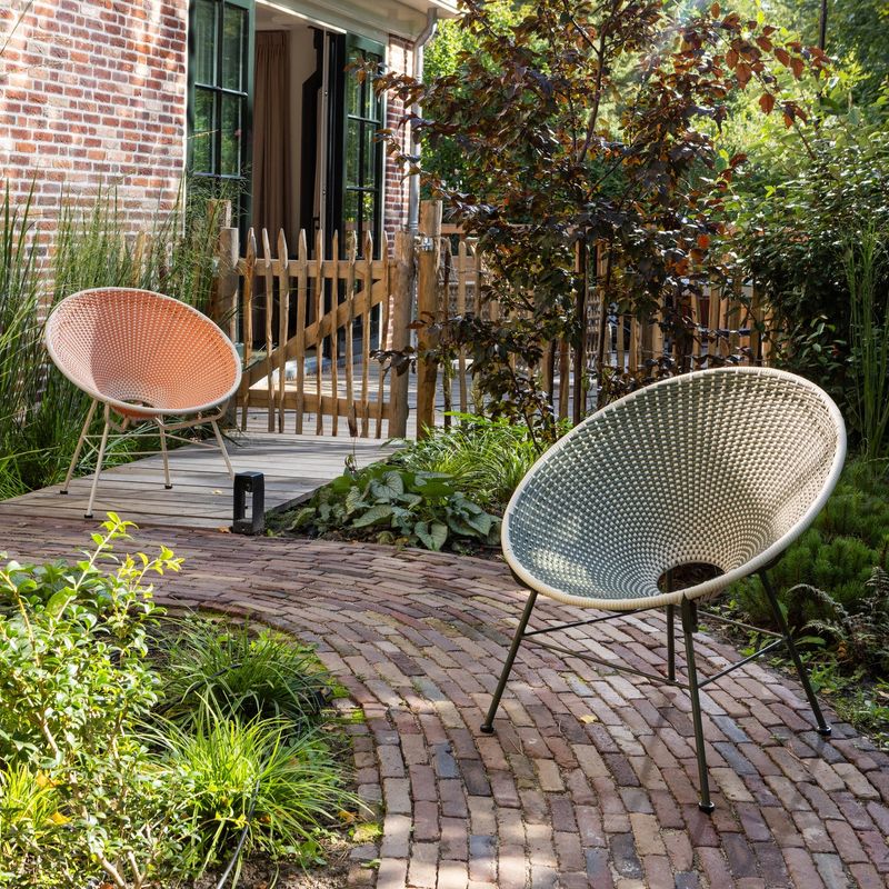 WOOOD Kazoun Trädgårdsloungestol i Orange Konstrotting