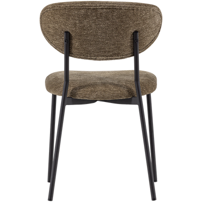 WOOOD Kjeld Matstol i Chenille Struktur, Grön 2 st