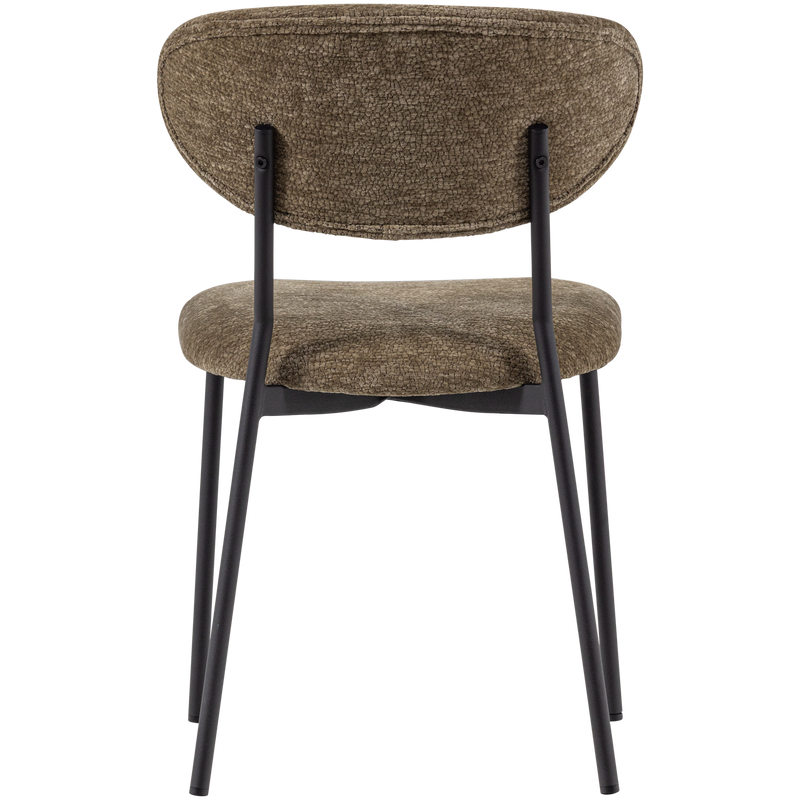 WOOOD Kjeld Matstol i Chenille Struktur, Grön 2 st