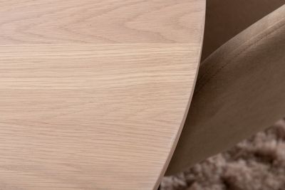 Venture Home Berit & Bianca 4 st Matstolar Beige + Runt Matbord ⌀110 Vitputsad