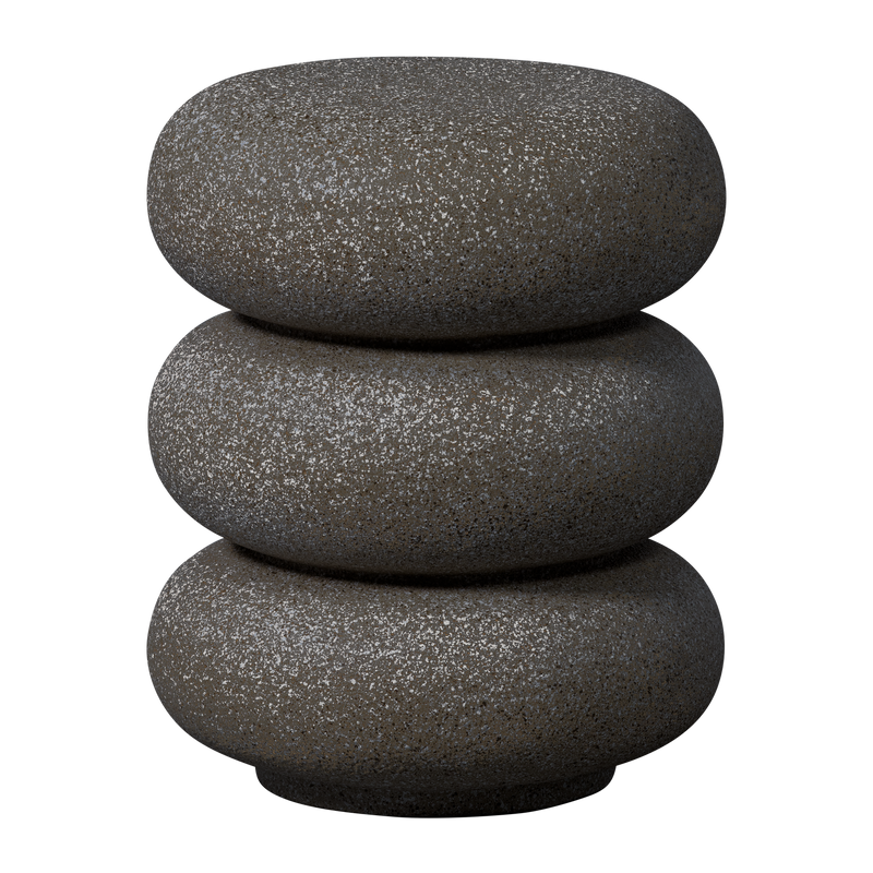 WOOOD LAUREL Sidobord med Prickar Svart 2 st