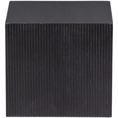 WOOOD SANNE Kvadratiska Svarta Sidobord - Set om 2