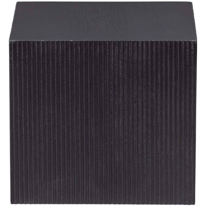 WOOOD SANNE Kvadratiska Svarta Sidobord - Set om 2