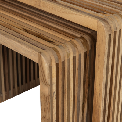 WOOOD Jasmijn Sidobord Återvunnet Teak - Set om 2