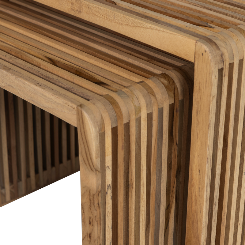 WOOOD Jasmijn Sidobord Återvunnet Teak - Set om 2