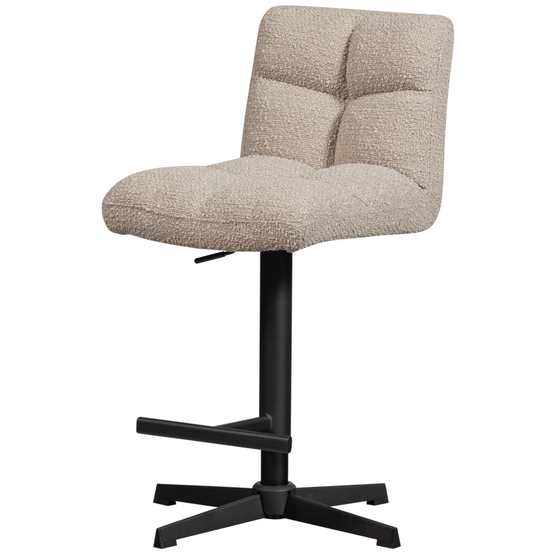 WOOOD Vinny Roterbar Barstol Bouclé Sand 2 st