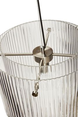 Hübsch Ripple taklampa stor klar Ø41 x H32 cm E27 texturerad