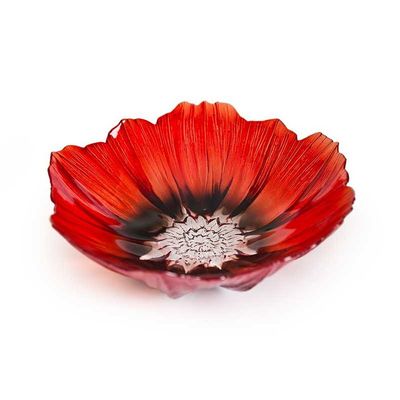 Målerås Poppy, skål, stor, röd/svart