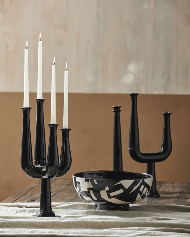 Nordal ULOPU Ljusstake, 4-arm, Aluminium - Svart