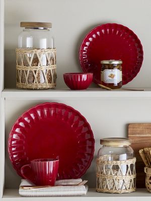 Bloomingville Latina Mugg, Röd, Stengods - 6-pack