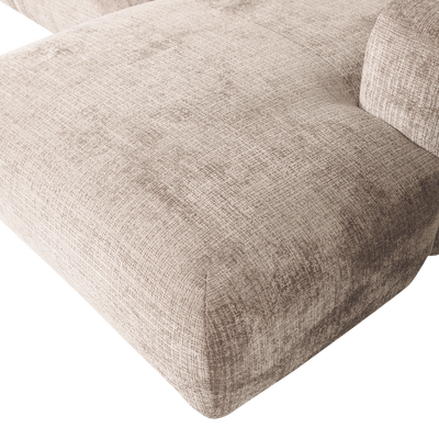 WOOOD Cloud Schäslong Soffa Höger Chenille Natur