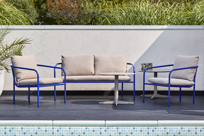 Brafab Bendt Soffa Teddy Beige/Indigo Blue