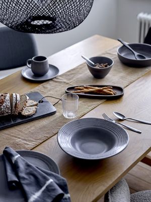 Bloomingville Raben Skål, Grå, Stengods - 4-pack