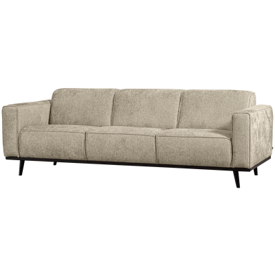 WOOOD STATEMENT 3-sits Soffa 230 cm Struktur Velvet Wheatfield