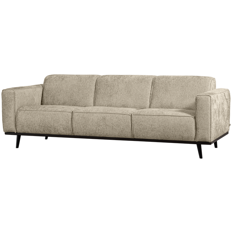 WOOOD STATEMENT 3-sits Soffa 230 cm Struktur Velvet Wheatfield