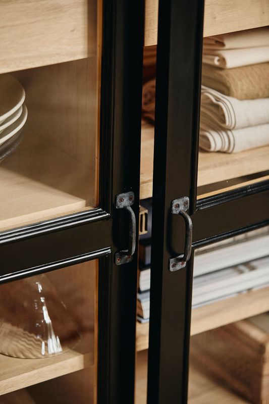 Nordal VIVA skåp, 2 dörrar low - svart