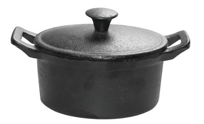 Ronneby Bruk, Mini Oval Gjutjärnsgryta 12x9 cm – Med Gjutjärnslock