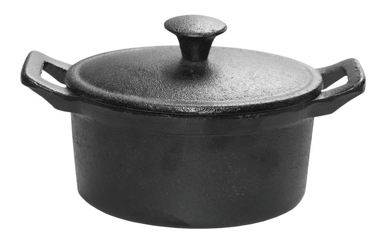 Ronneby Bruk, Mini Oval Gjutjärnsgryta 12x9 cm – Med Gjutjärnslock