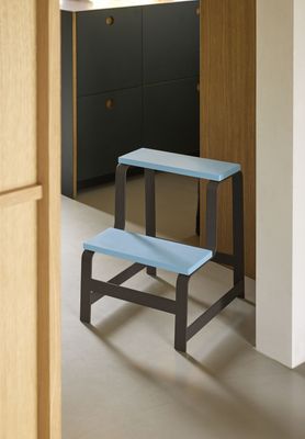 Hübsch Stegpall Blå/Brun 44x40xh49cm