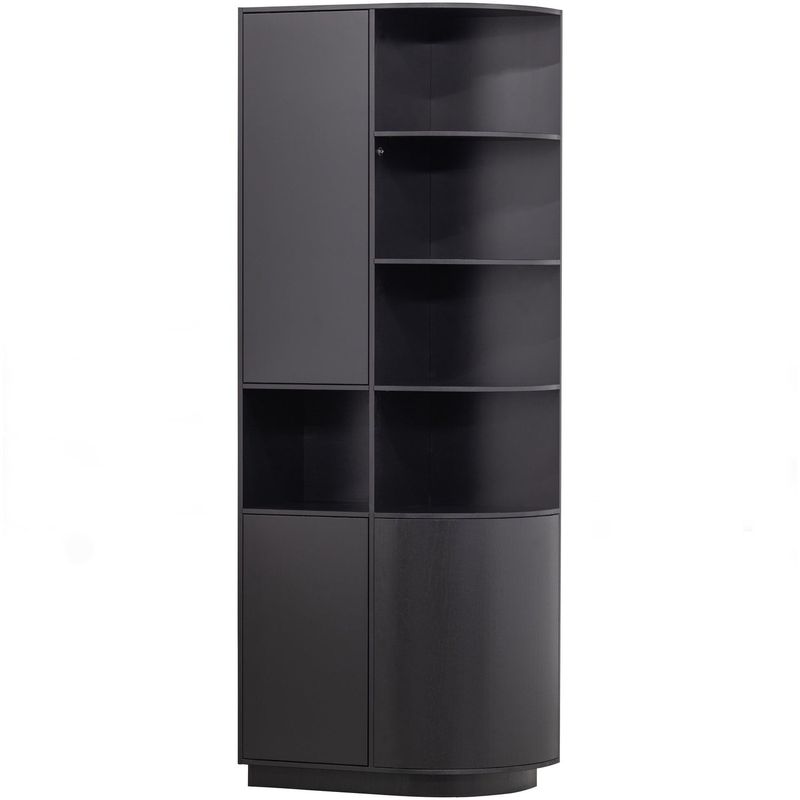 WOOOD FINCA Förvaringsskåp Höger 78 cm Tall Djupsvart