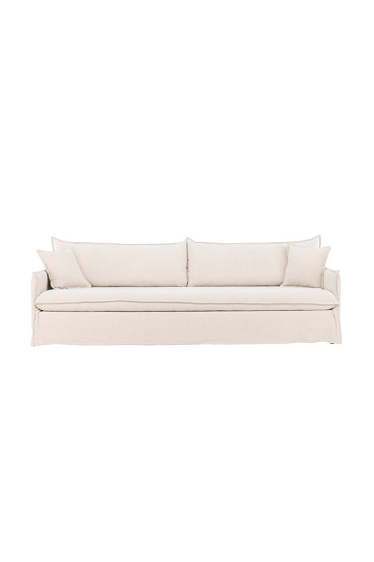 Venture Home Nova 4-Sits Soffa i Beige Linnetyg