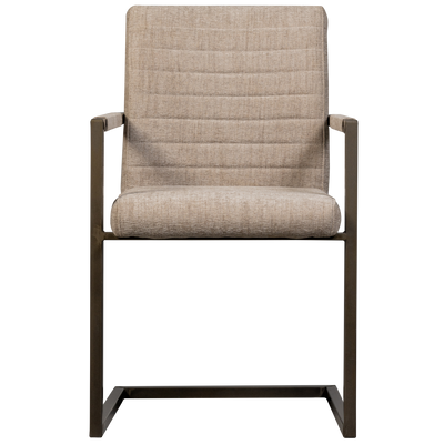 WOOOD Bas Matstol i Vävd Tyg Sand Melange 2 st