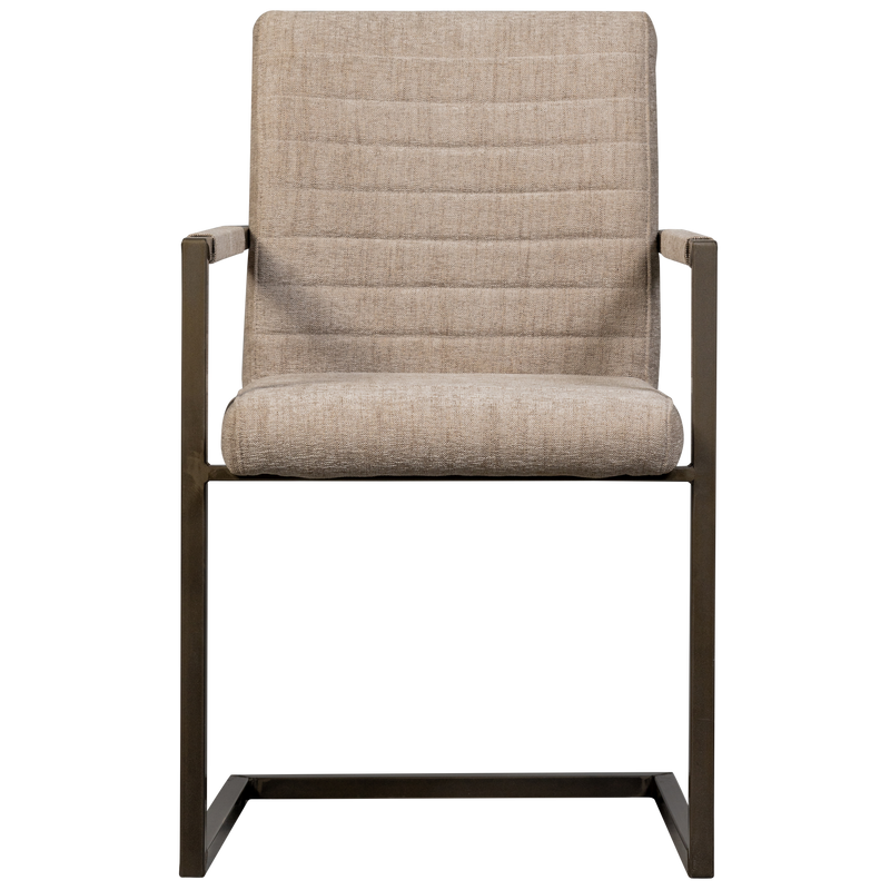 WOOOD Bas Matstol i Vävd Tyg Sand Melange 2 st