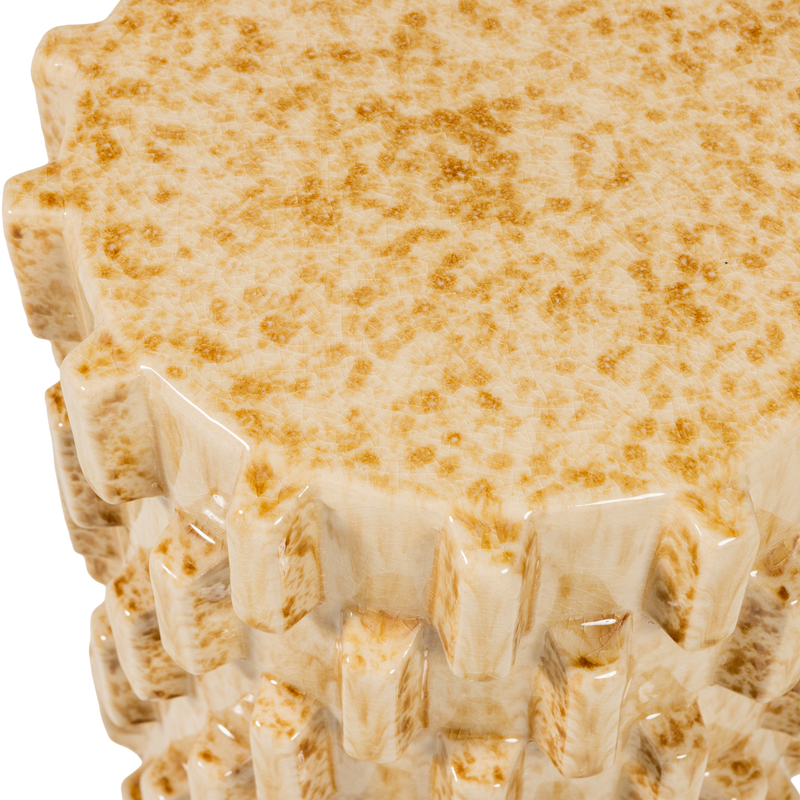 WOOOD AXU Dekorativt Sidobord i Keramik Sand