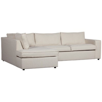 WOOOD Thomas Hörnsoffa Vänster Väv Polyester Natur