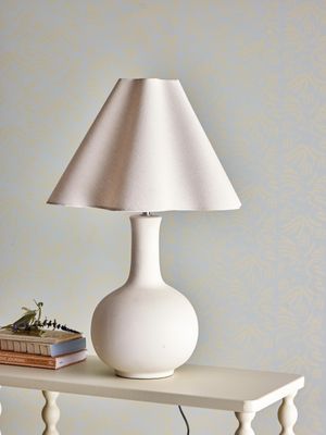 Bloomingville Heide Bordslampa, Vit, Stengods, Ø42xH60 cm