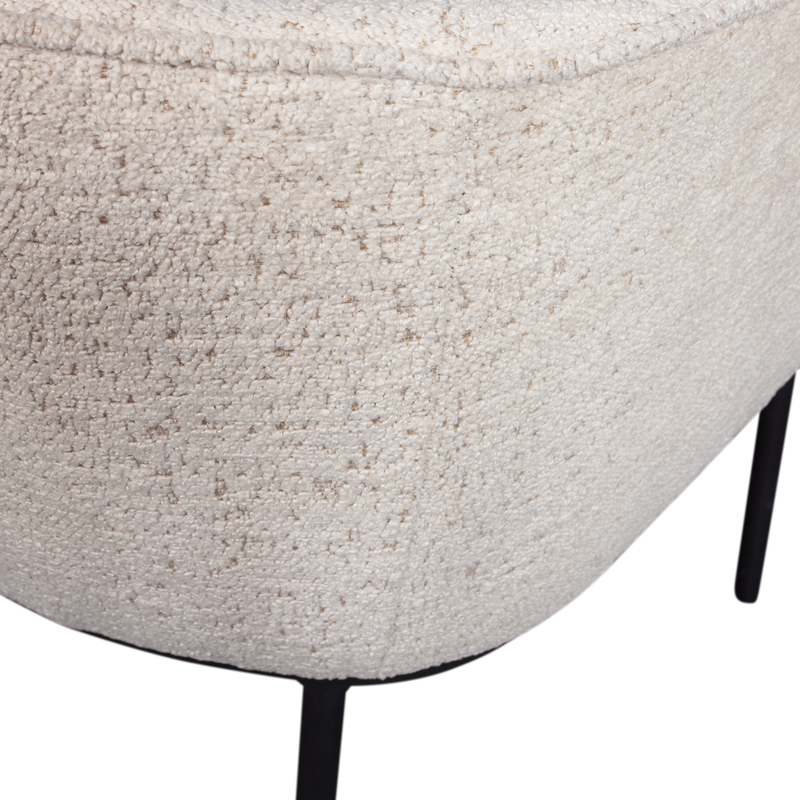 WOOOD Leon Matstol i Boucle Naturmelange