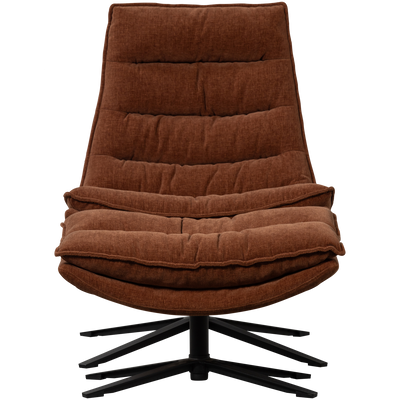 WOOOD KUBE Svängbar Fåtölj med Fotpall - Brun