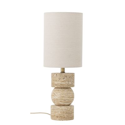 Bloomingville Marci Bordslampa, Natur, Travertin, Ø19xH53 cm