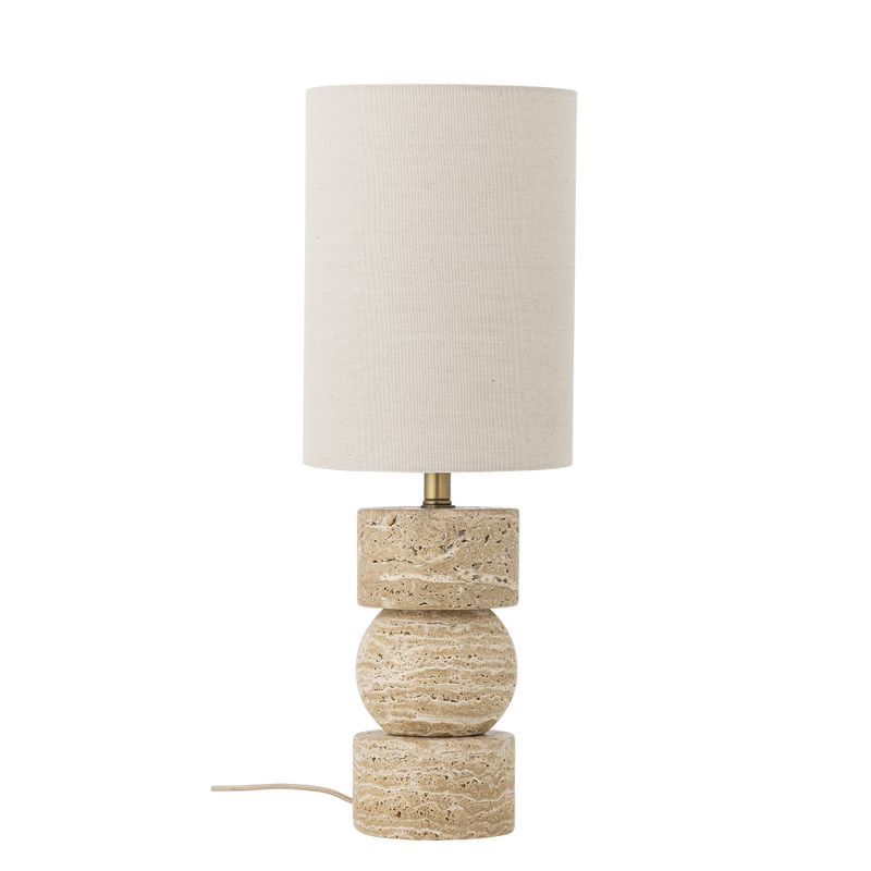Bloomingville Marci Bordslampa, Natur, Travertin, Ø19xH53 cm