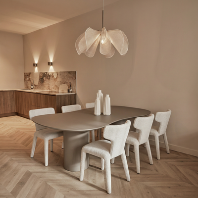 Homerebels Japandi Matstol Vit – Helklädd & minimalistisk design