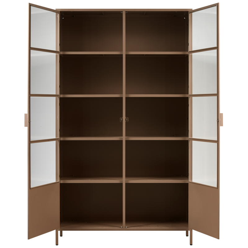 WOOOD Ronja XL Vitrinskåp Metall - Militärbrun