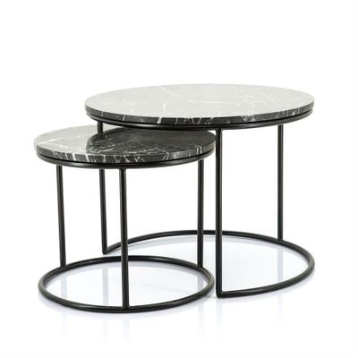 By Boo Romeo Soffbord Svart (set om 2)