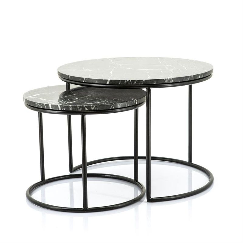 By Boo Romeo Soffbord Svart (set om 2)