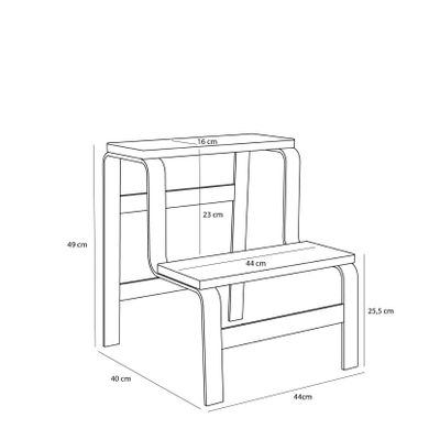 Hübsch Stegpall Blå/Brun 44x40xh49cm