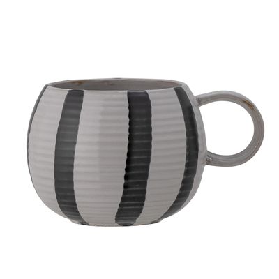Bloomingville Serina Mugg, Svart, Stengods - 12-pack